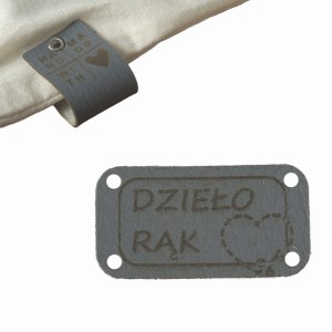 10X HANDMADE SKÓRZANE NASZYWKI METKI RĘKODZIEŁO