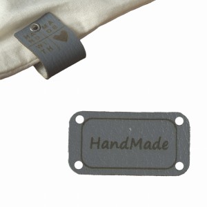 10X HANDMADE SKÓRZANE NASZYWKI METKI RĘKODZIEŁO