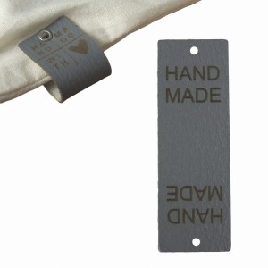 10X HANDMADE SKÓRZANE NASZYWKI METKI RĘKODZIEŁO