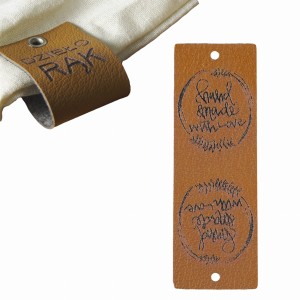 10X HANDMADE SKÓRZANE NASZYWKI METKI RĘKODZIEŁO