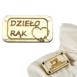 10X HANDMADE DREWNIANE TABLICZKI METKI RĘKODZIEŁO