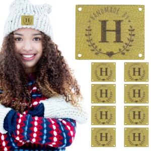10X HANDMADE SKÓRZANE NASZYWKI METKI RĘKODZIEŁO