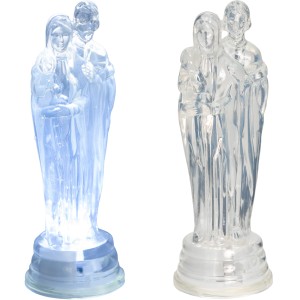 ŚWIECĄCA FIGURKA LED MARYJA 15CM SZKŁO AKRYLOWE
