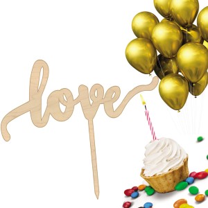 TOPPER NA TORT URODZINOWY WALENTYNKI LOVE PIKER
