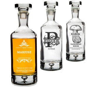 KARAFKA SZKLANA DO WHISKY Z GRAWEREM NA PREZENT