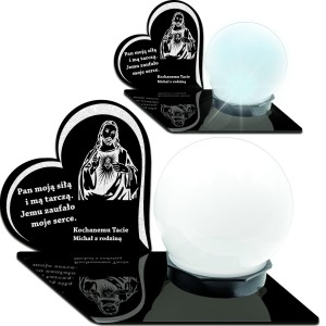 NAGROBNA PODSTAWKA POD ZNICZ SZKŁO AKRYL LAMPION