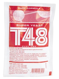 Drożdże T48 RED KEG do bimbru TURBO 20% Mocne gorzelnicze