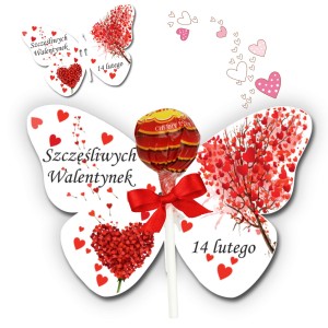 MOTYL NA LIZAKA PREZENT NA SZKOLNE WALENTYNKI UPOMINEK ZAWIESZKA NA LIZAK