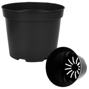 10szt DONICZKA ZESTAW DONICZEK DONIC PRODUKCYJNYCH OKRĄGŁE WYS.13CM CZARNE 10SZT