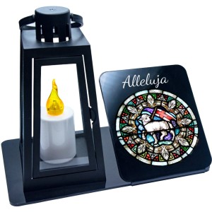 ZNICZ WIELKANOCNY LED STATUETKA WIELKANOCNA NA CMENTARZ GRÓB DUŻA LAMPKA