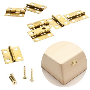 ZAWIAS SPLATANY do DRZWI szafek MEBLI skrzynek ZŁOTY 25x15mm 10szt