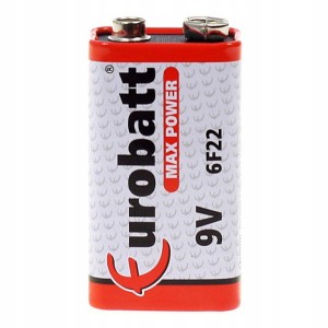BATERIA EUROBATT MAX POWER 9V 6F22 R6 DO ZEGARKA