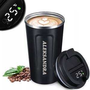 PERSONALIZOWANY KUBEK TERMICZNY BIDON TERMOS Z IMIENIEM LED GRAWER PREZENT
