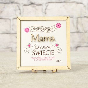 PERSONALIZOWANA RAMKA NA DZIEŃ MATKI PREZENT DLA MAMY GRAWER 3D NADRUK