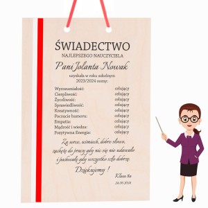 PERSONALIZOWANA RAMKA DLA NAUCZYCIELA ZAKOŃCZENIE ROKU SZKOŁY PODZIĘKOWANIA