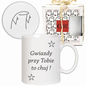 KUBEK KUBKI DO PRACY NA PREZENT ŚMIESZNE NAPISY RÓŻNE WZORY PODKŁADKA