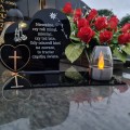 SOLARNY ZNICZ LED STATUETKA SERCE NA CMENTARZ GRÓB DUŻA
