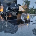 SOLARNY ZNICZ LED STATUETKA SERCE NA CMENTARZ GRÓB DUŻA