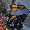 SOLARNY ZNICZ LED STATUETKA SERCE NA CMENTARZ GRÓB DUŻA