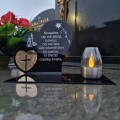 SOLARNY ZNICZ LED STATUETKA SERCE NA CMENTARZ GRÓB DUŻA