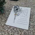 DEKORACJA na grób GRAWEROWANY ZNICZ podstawka na cmentarz WIECZNA RÓŻA