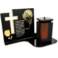 Znicz solarny LED STATUETKA NA CMENTARZ GRÓB DUŻA wieczna lampka nagrobna