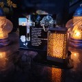 Znicz solarny LED STATUETKA NA CMENTARZ GRÓB DUŻA wieczna lampka nagrobna