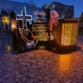 Znicz solarny LED STATUETKA NA CMENTARZ GRÓB DUŻA wieczna lampka nagrobna