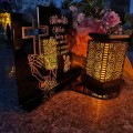 Znicz solarny LED STATUETKA NA CMENTARZ GRÓB DUŻA wieczna lampka nagrobna