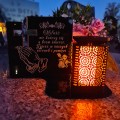 Znicz solarny LED STATUETKA NA CMENTARZ GRÓB DUŻA wieczna lampka nagrobna