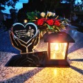 Znicz solarny LED STATUETKA NA CMENTARZ GRÓB DUŻA wieczna lampka nagrobna