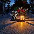 Znicz solarny LED STATUETKA NA CMENTARZ GRÓB DUŻA wieczna lampka nagrobna