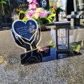 Znicz solarny LED STATUETKA NA CMENTARZ GRÓB DUŻA wieczna lampka nagrobna