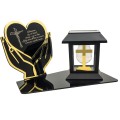 Znicz solarny LED STATUETKA NA CMENTARZ GRÓB DUŻA wieczna lampka nagrobna