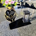 Znicz solarny LED STATUETKA NA CMENTARZ GRÓB DUŻA wieczna lampka nagrobna
