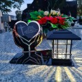 Znicz solarny LED STATUETKA NA CMENTARZ GRÓB DUŻA wieczna lampka nagrobna