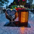 Znicz solarny LED STATUETKA NA CMENTARZ GRÓB DUŻA wieczna lampka nagrobna