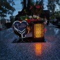 Znicz solarny LED STATUETKA NA CMENTARZ GRÓB DUŻA wieczna lampka nagrobna