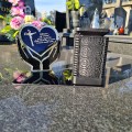 Znicz solarny LED STATUETKA NA CMENTARZ GRÓB DUŻA wieczna lampka nagrobna