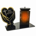 Znicz solarny LED STATUETKA NA CMENTARZ GRÓB DUŻA wieczna lampka nagrobna