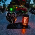 Solarny znicz LED STATUETKA NA CMENTARZ GRÓB DUŻA wieczna lampka nagrobna