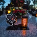Solarny znicz LED STATUETKA NA CMENTARZ GRÓB DUŻA wieczna lampka nagrobna