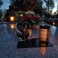 Solarny znicz LED STATUETKA NA CMENTARZ GRÓB DUŻA wieczna lampka nagrobna