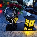 Solarny znicz LED STATUETKA NA CMENTARZ GRÓB DUŻA wieczna lampka nagrobna
