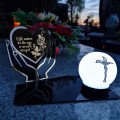 Solarny znicz LED STATUETKA NA CMENTARZ GRÓB DUŻA wieczna lampka nagrobna