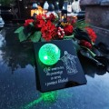 Znicz solarny STATUETKA NA CMENTARZ KOLOROWY LED lampka nagrobna GRÓB DUŻA