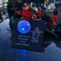 Znicz solarny STATUETKA NA CMENTARZ KOLOROWY LED lampka nagrobna GRÓB DUŻA