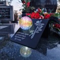 Znicz solarny STATUETKA NA CMENTARZ KOLOROWY LED lampka nagrobna GRÓB DUŻA