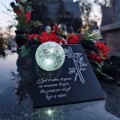 Znicz solarny STATUETKA NA CMENTARZ KOLOROWY LED lampka nagrobna GRÓB DUŻA