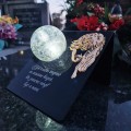 Znicz solarny STATUETKA NA CMENTARZ KOLOROWY LED lampka na grób DUŻY